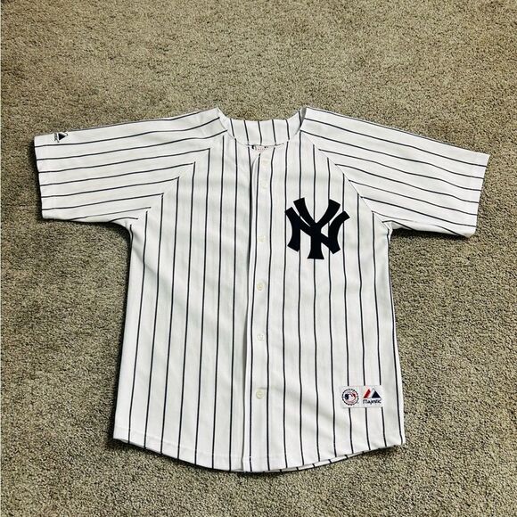 00’s Majestic New York Yankees #13 Alex Rodriguez Jersey Youth size 10/12 - Picture 7 of 9